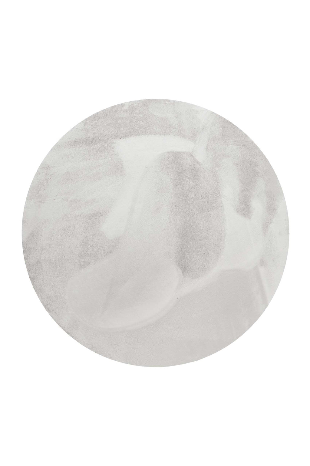Teppich Rund Beige Grau flauschig und weich "Anna" WECONhome Basics