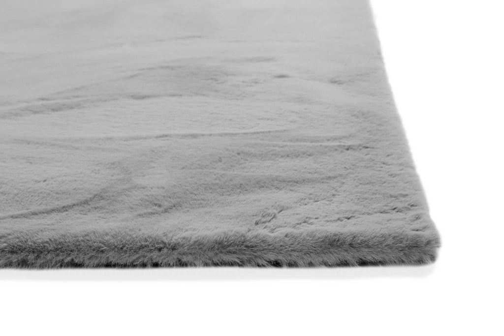 Kunstfell Teppich Grau flauschig und weich "Anna" WECONhome Basics