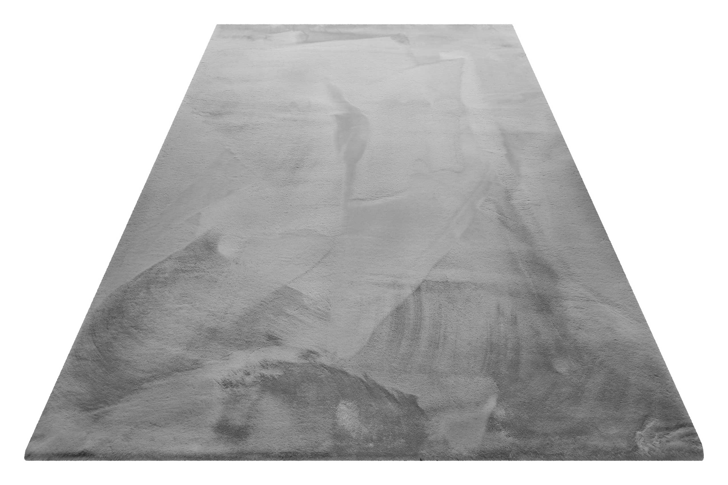 Kunstfell Teppich Grau flauschig und weich "Anna" WECONhome Basics