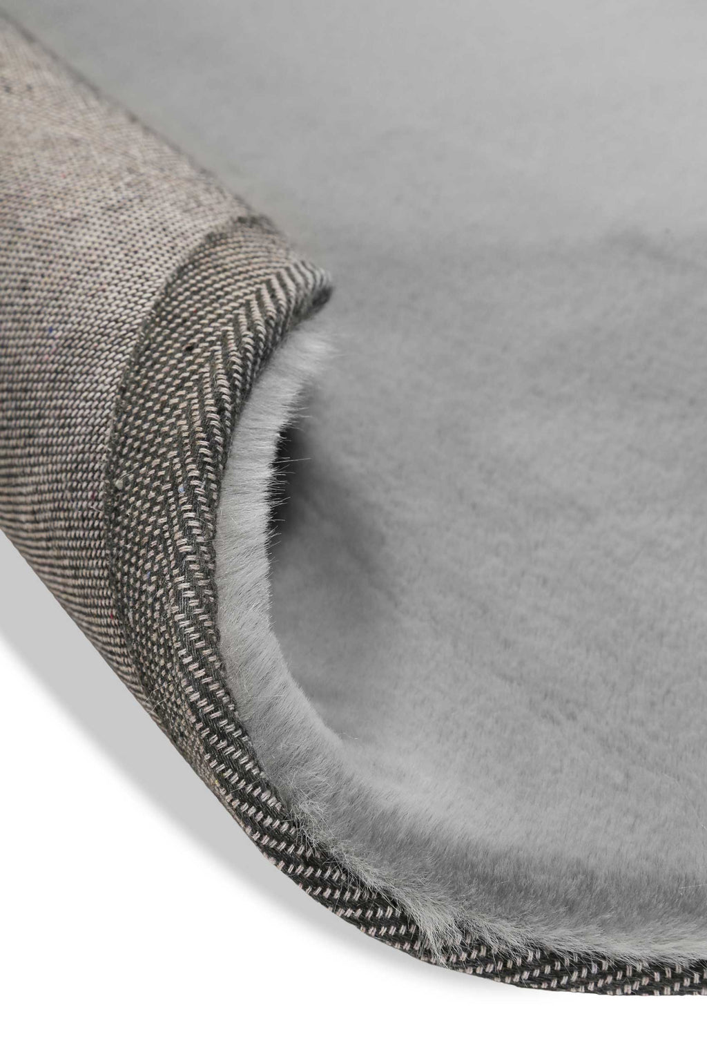 Teppich Rund Grau flauschig und weich "Anna" WECONhome Basics