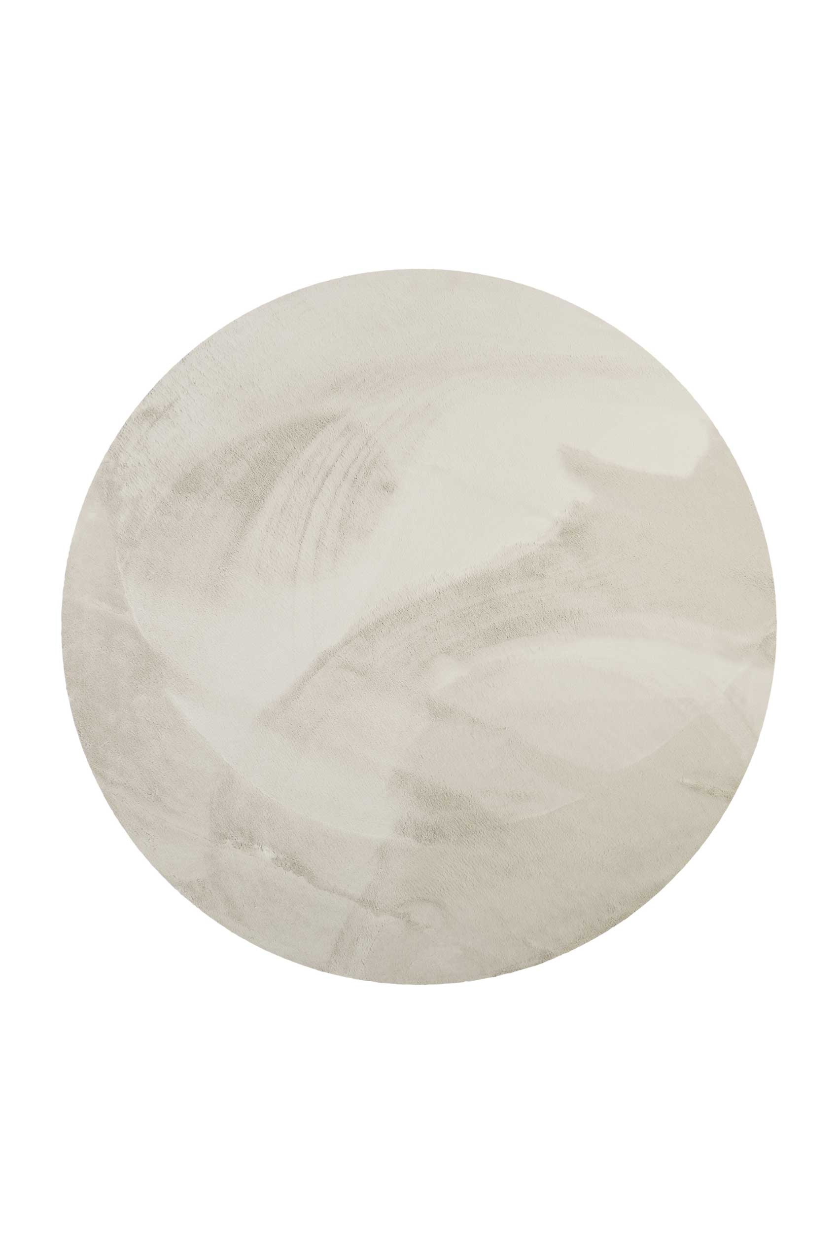 Teppich Rund Creme Beige flauschig und weich "Anna" WECONhome Basics
