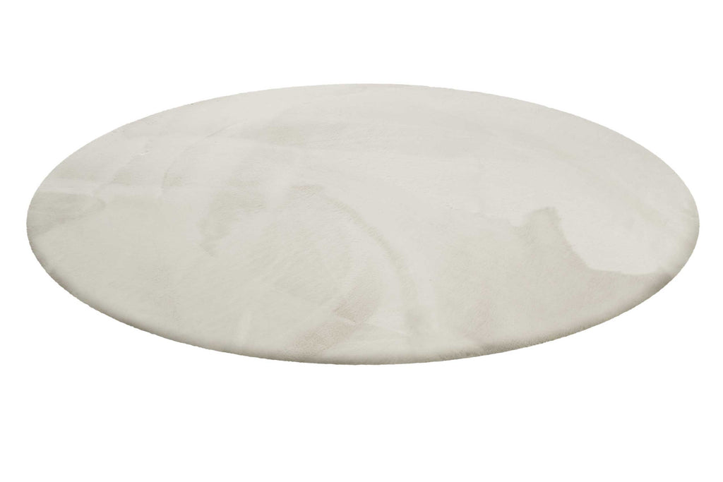 Teppich Rund Creme Beige flauschig und weich "Anna" WECONhome Basics