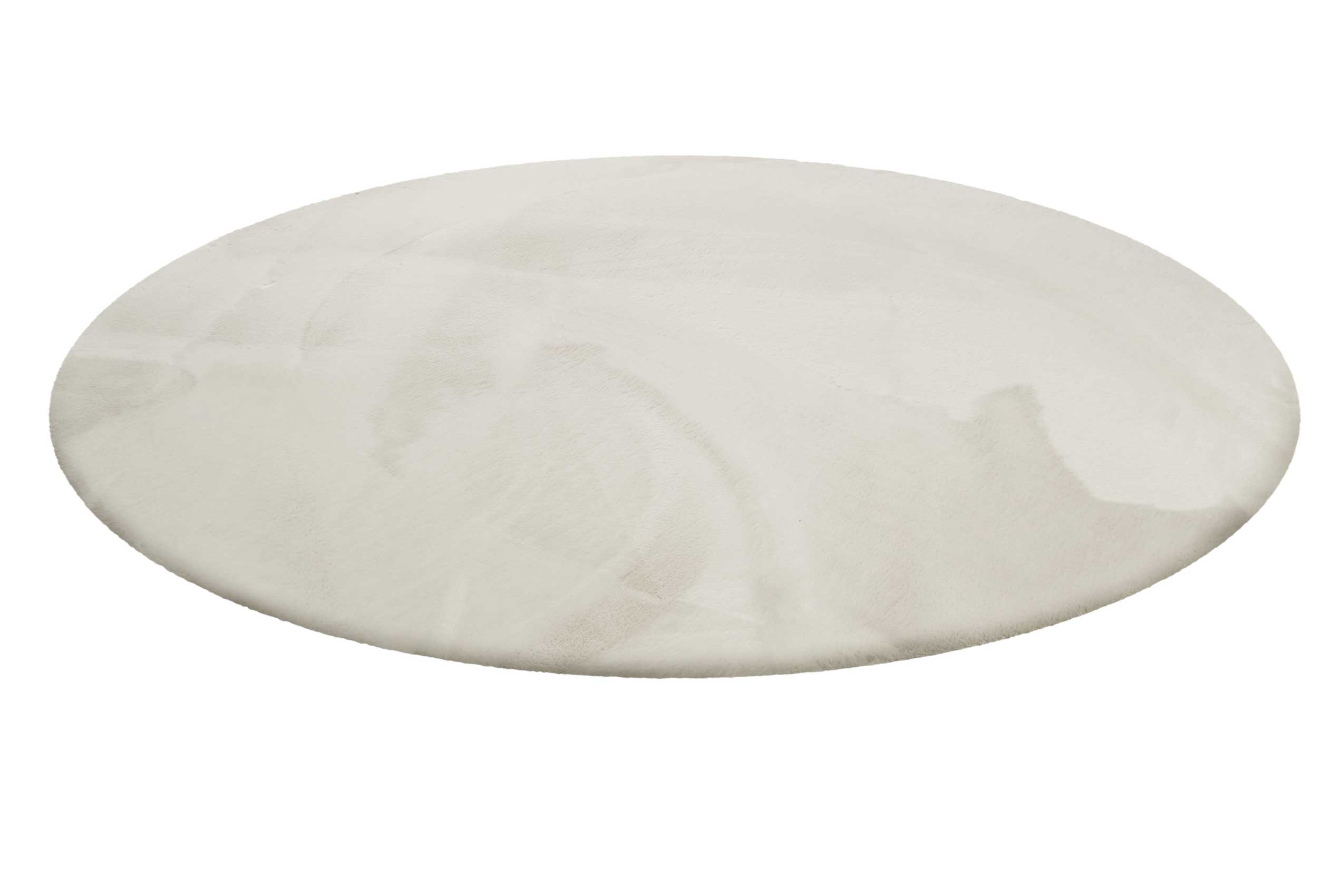 Teppich Rund Creme Beige flauschig und weich "Anna" WECONhome Basics