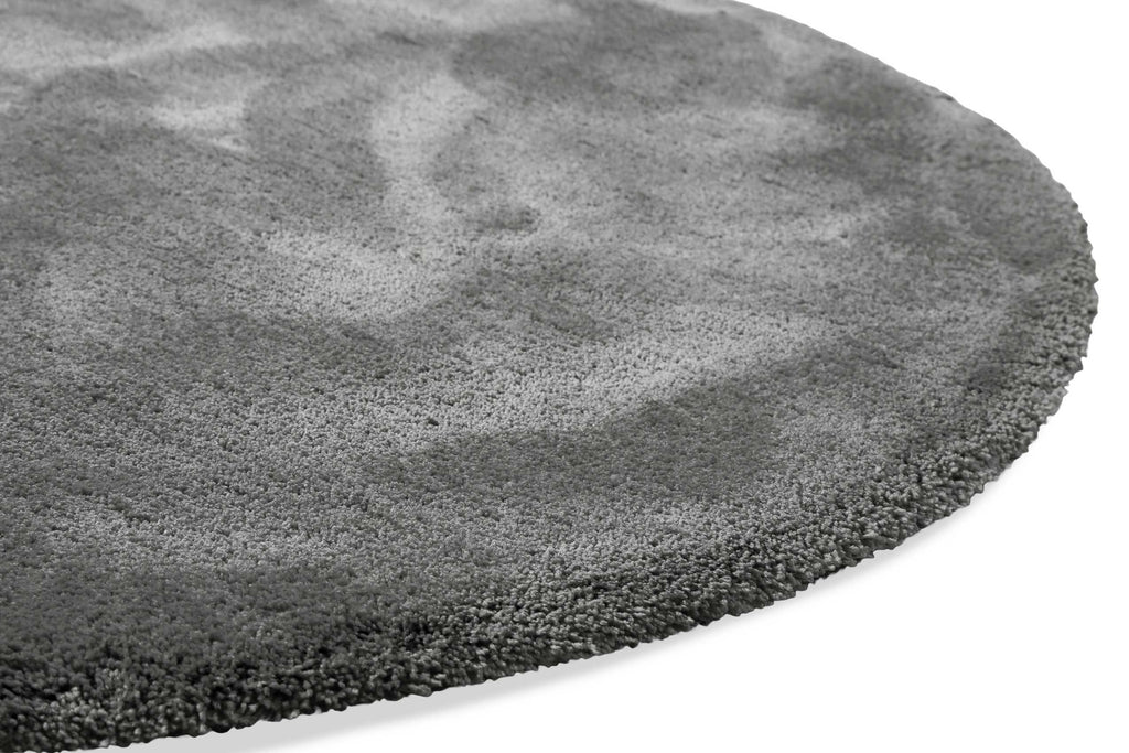 Teppich Rund Grau Hochflor "Emilia" WECONhome Basics