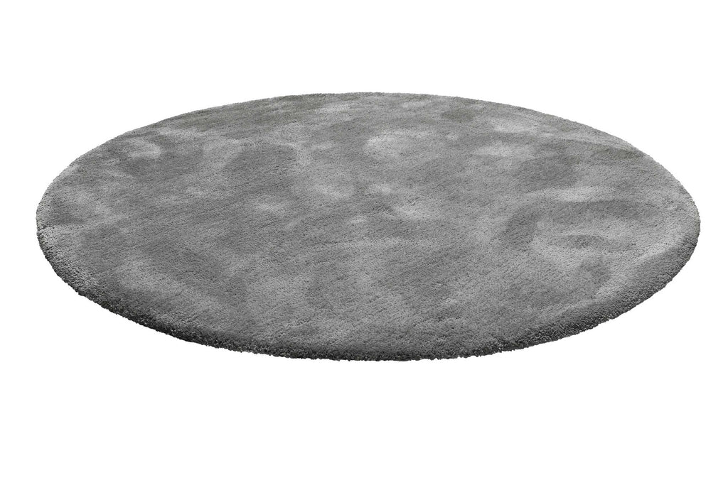 Teppich Rund Grau Hochflor "Emilia" WECONhome Basics