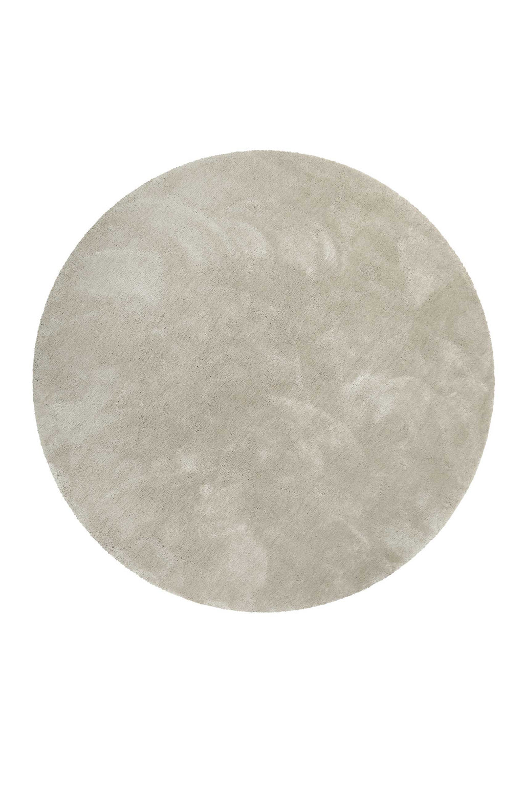 Teppich Rund Beige Grau Hochflor "Emilia" WECONhome Basics