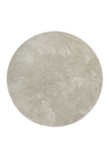 Teppich Rund Beige Grau Hochflor "Emilia" WECONhome Basics