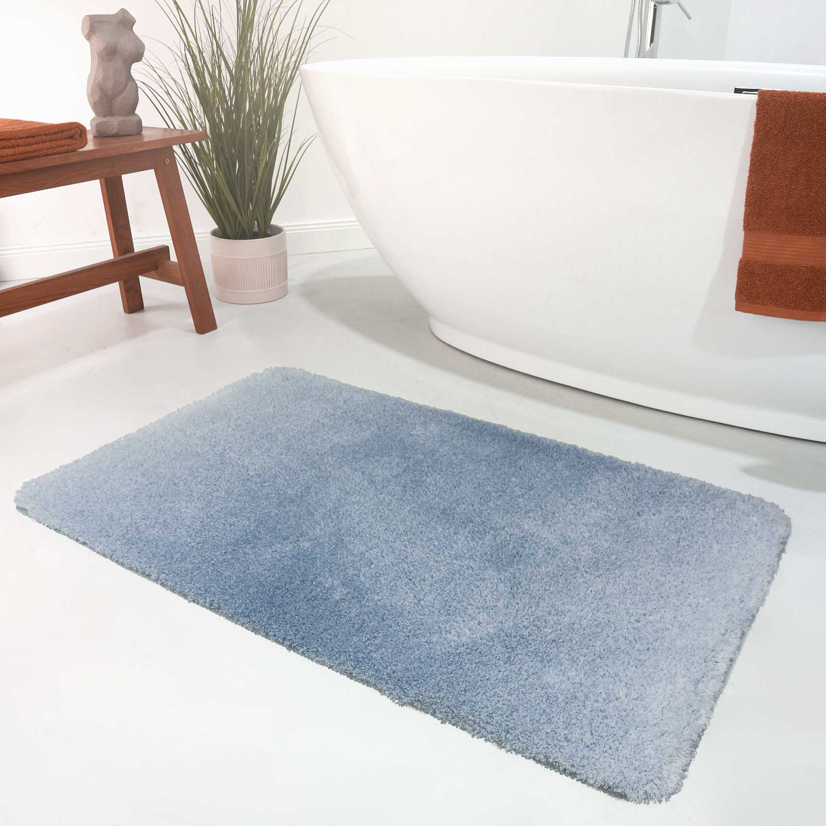Badteppich Blau meliert "Luuk" WECONhome Basics