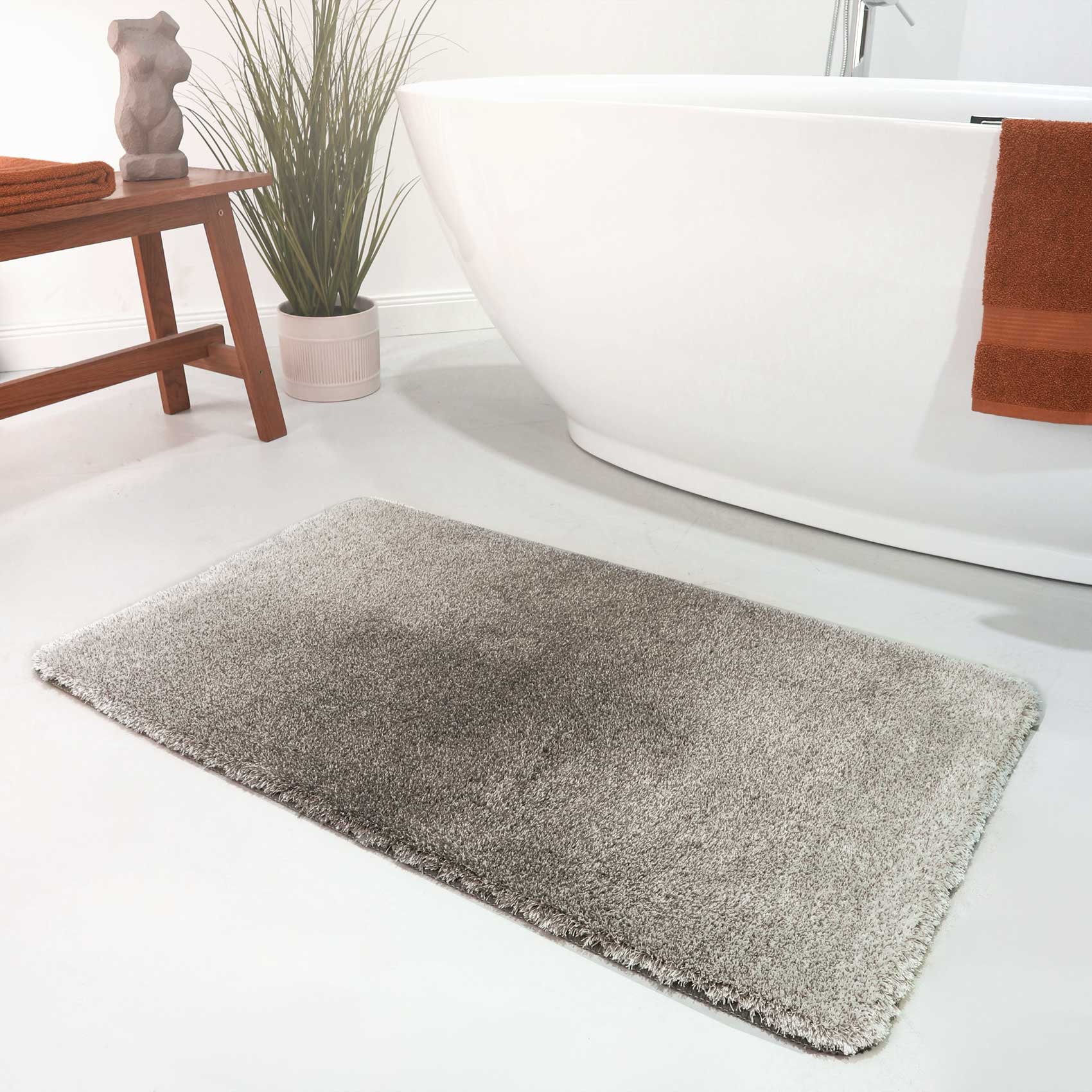 Badteppich Taupe meliert "Luuk" WECONhome Basics