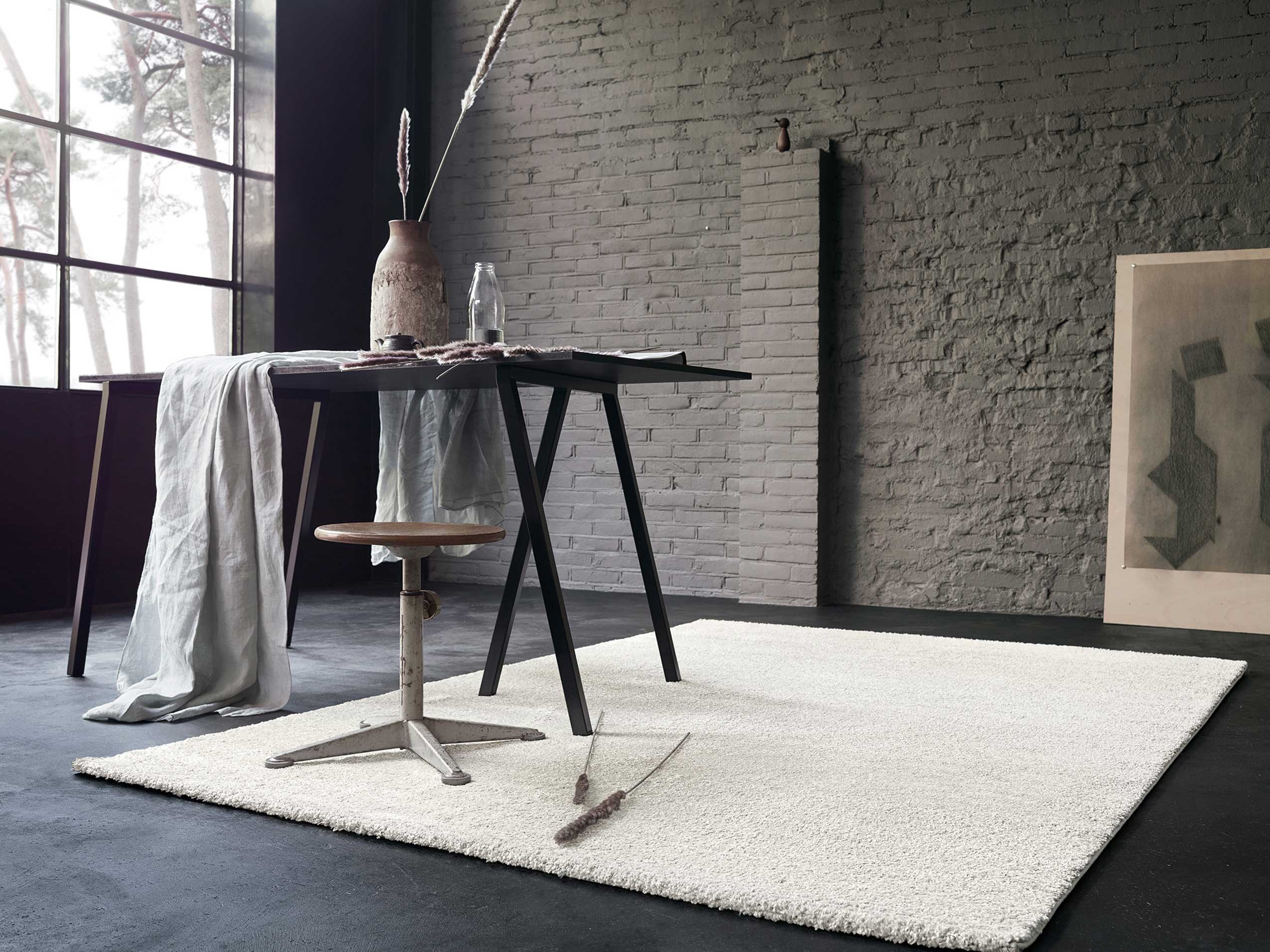 Teppich Creme Weiß Kurzflor "Tilda" WECONhome Basics