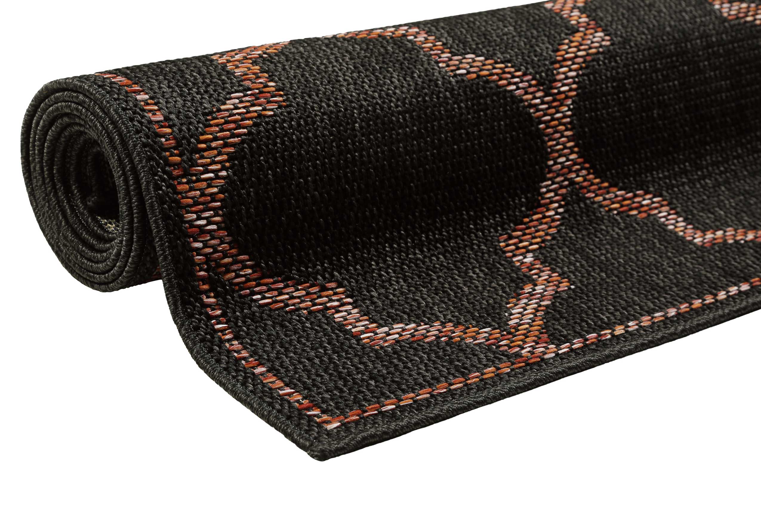 Outdoor Teppich Anthrazit Rot "Gleamy" WECONhome