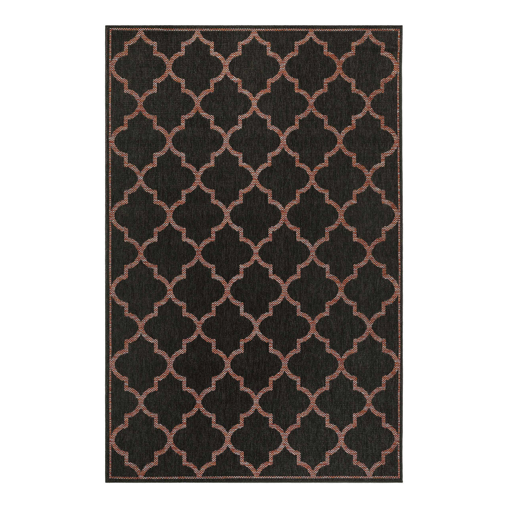 Outdoor Teppich Anthrazit Rot "Gleamy" WECONhome