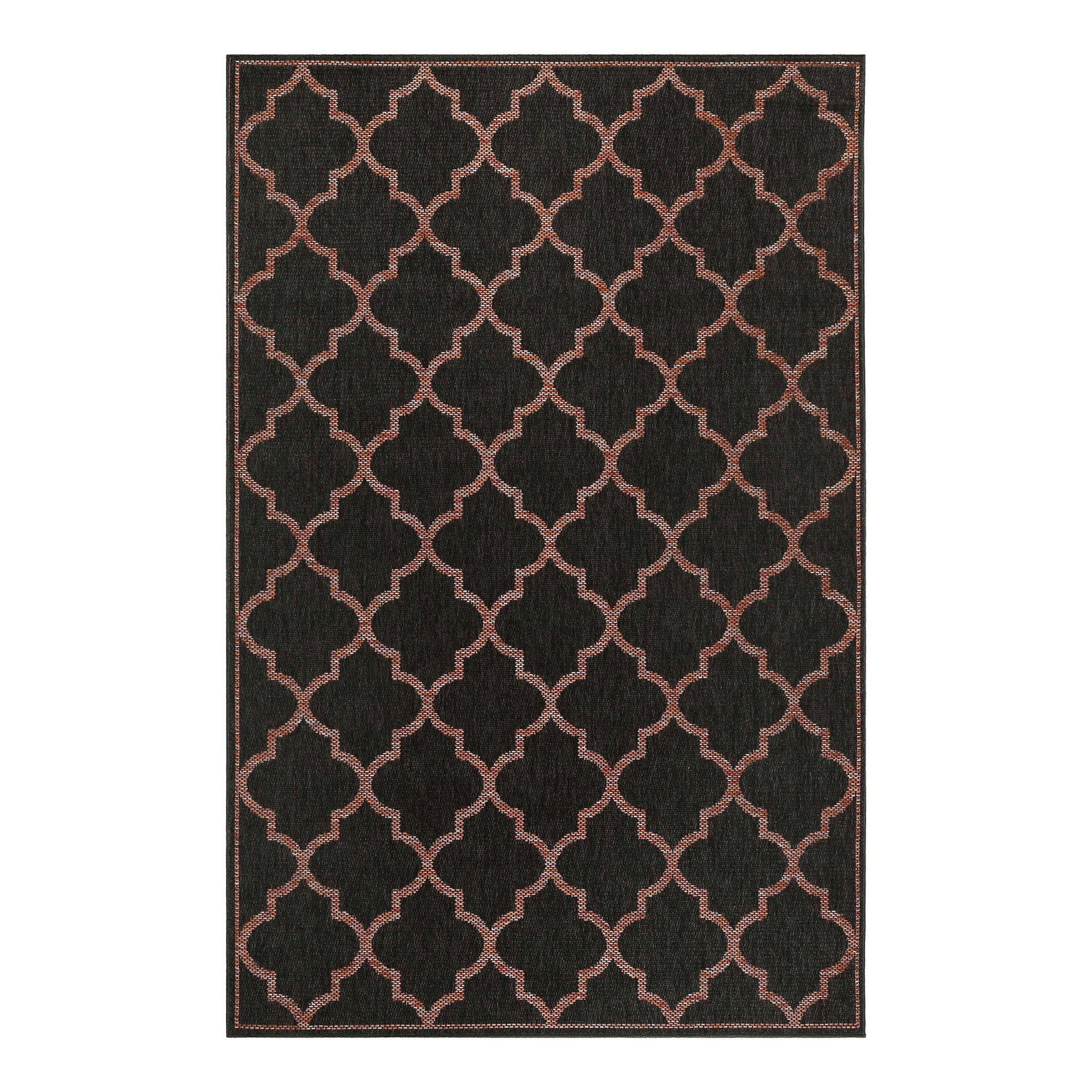 Outdoor Teppich Anthrazit Rot "Gleamy" WECONhome