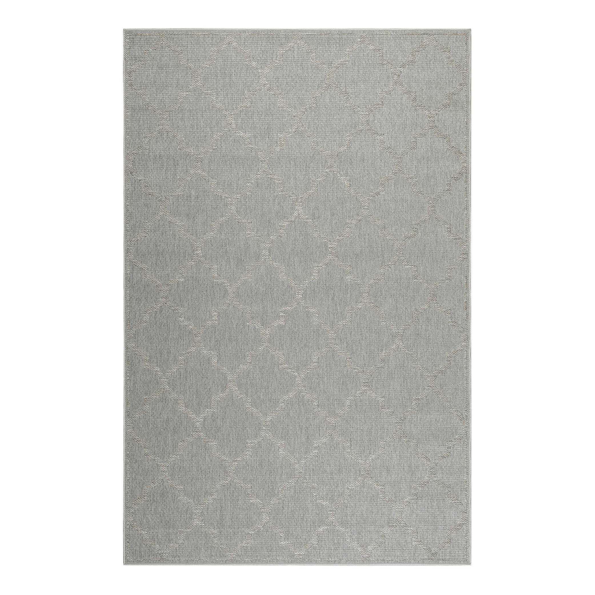 Outdoor Teppich Grau Silber "Gleamy" WECONhome