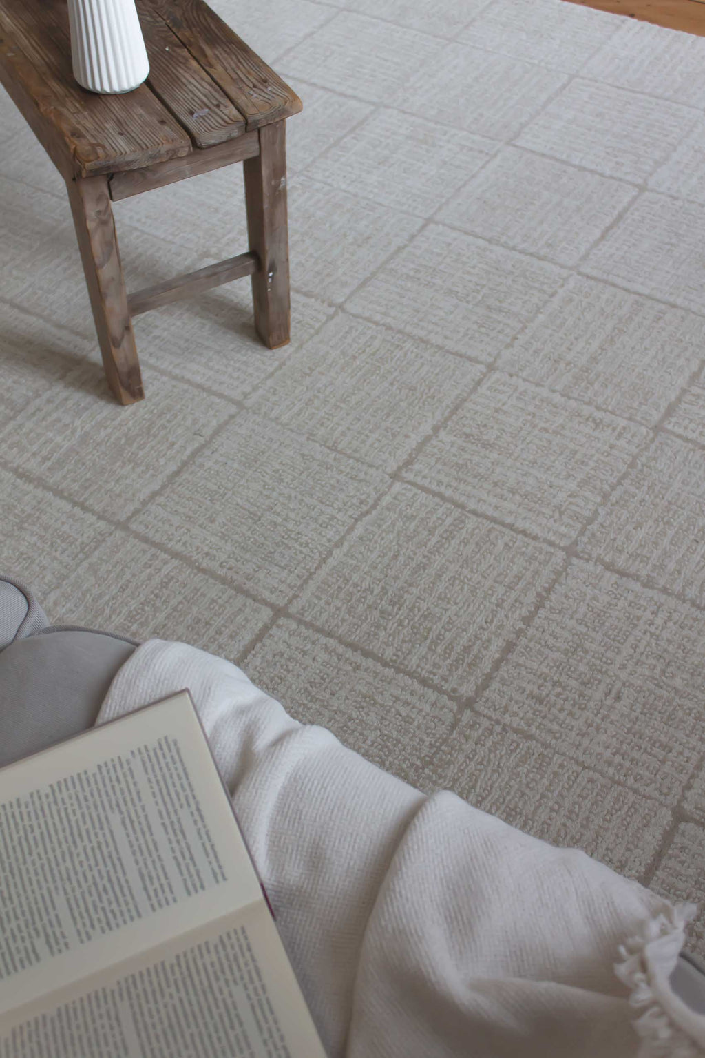 Teppich Creme Beige aus Naturfaser "Lasse" WECONhome