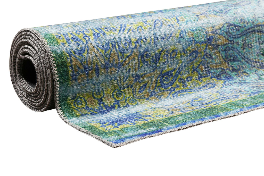 Teppich Türkis Vintage "Rooftop" WECONhome