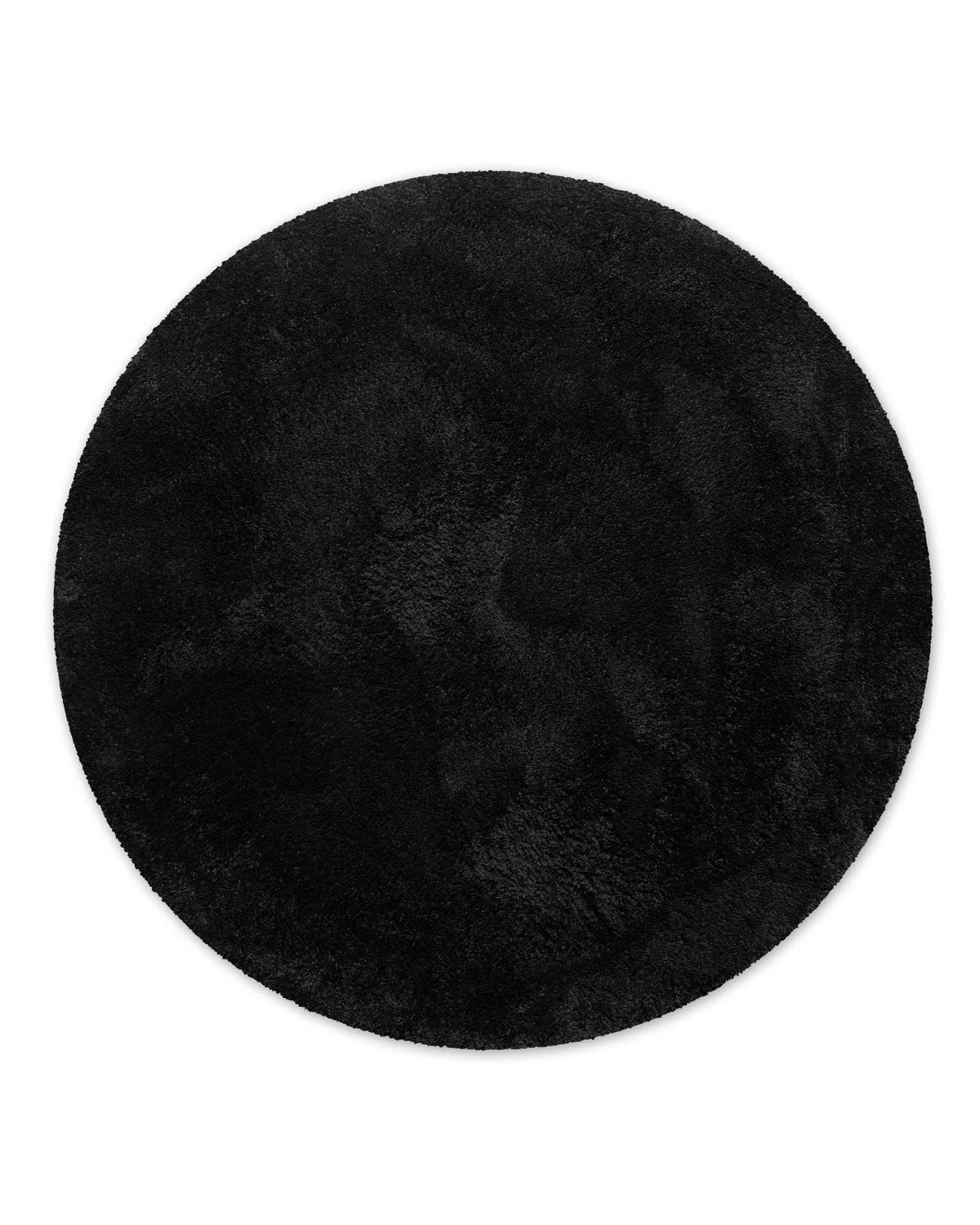 Badematte Badteppich Joris Schwarz flauschig Freisteller Front rund