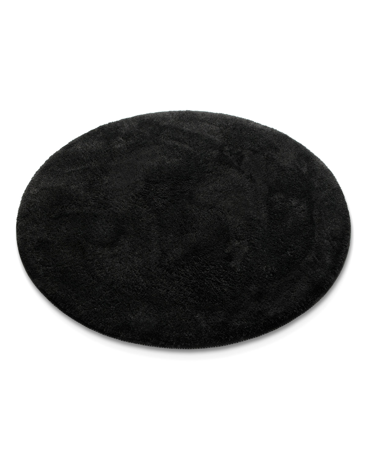Badematte Badteppich Joris Schwarz flauschig Freisteller Perspektive rund
