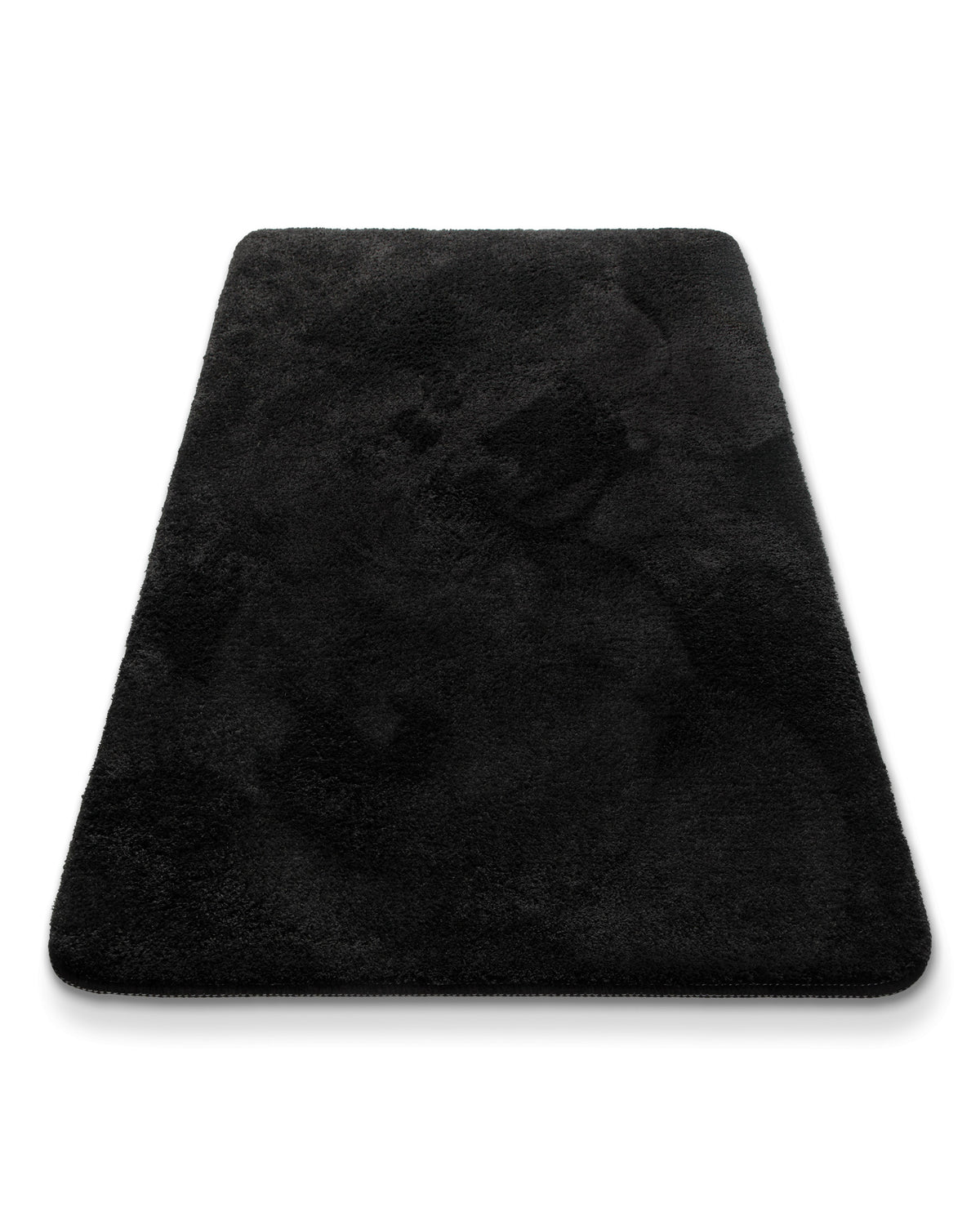 Badematte Badteppich Joris Schwarz flauschig Freisteller Perspektive
