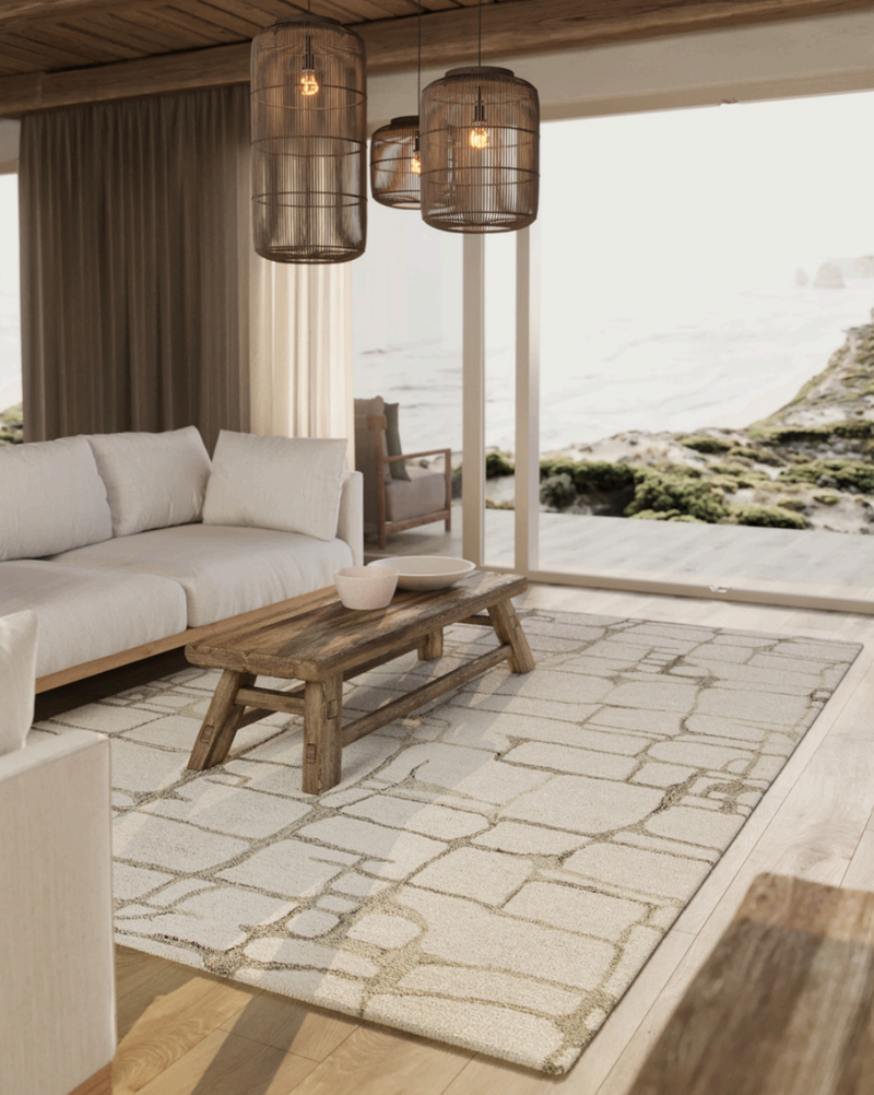 Hamptons unterm Tisch im Strandhaus