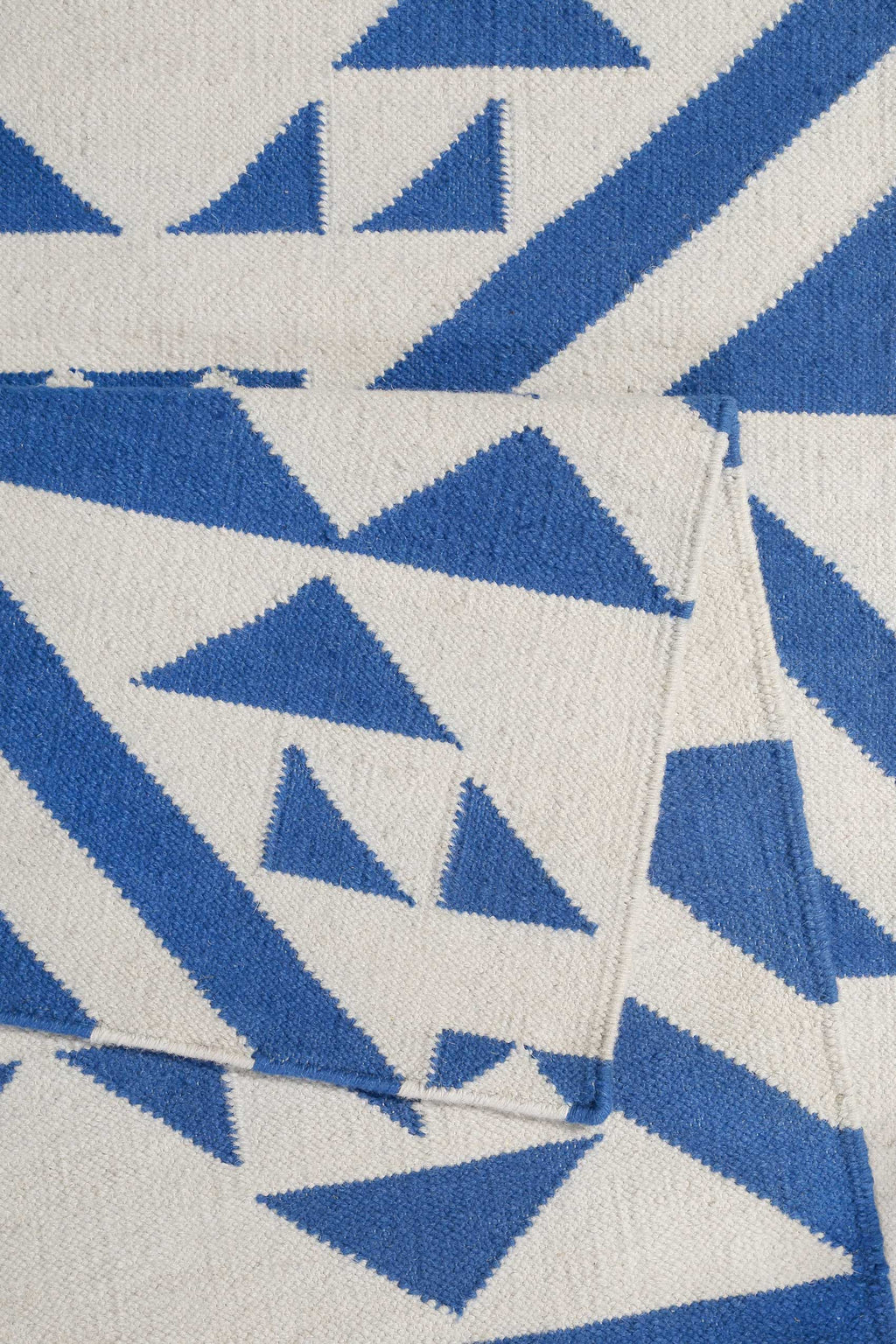 Kelim Teppich Blau Creme Weiß aus Wolle "Blue Mellow" Accessorize