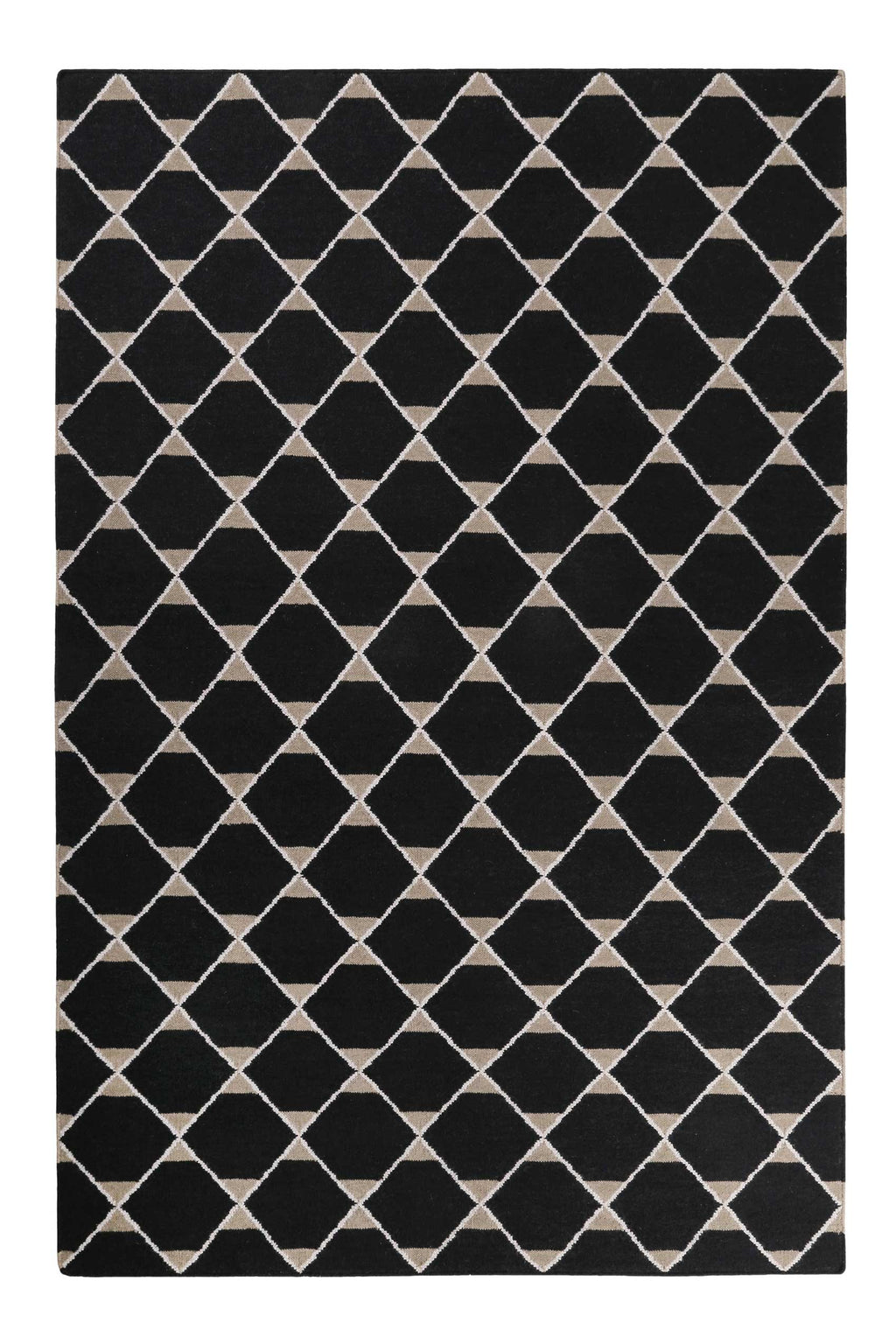 Esprit Kelim Teppich Schwarz aus Wolle "Aaron"