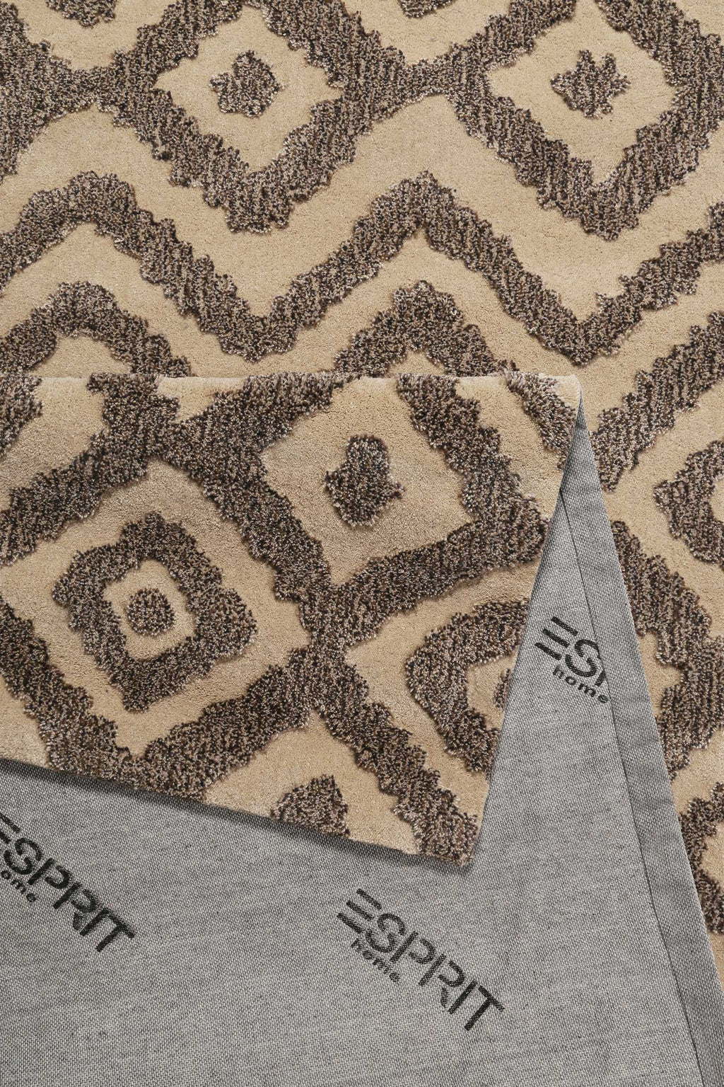 Esprit Teppich Taupe Braun aus Wolle "Africa Ethnic"
