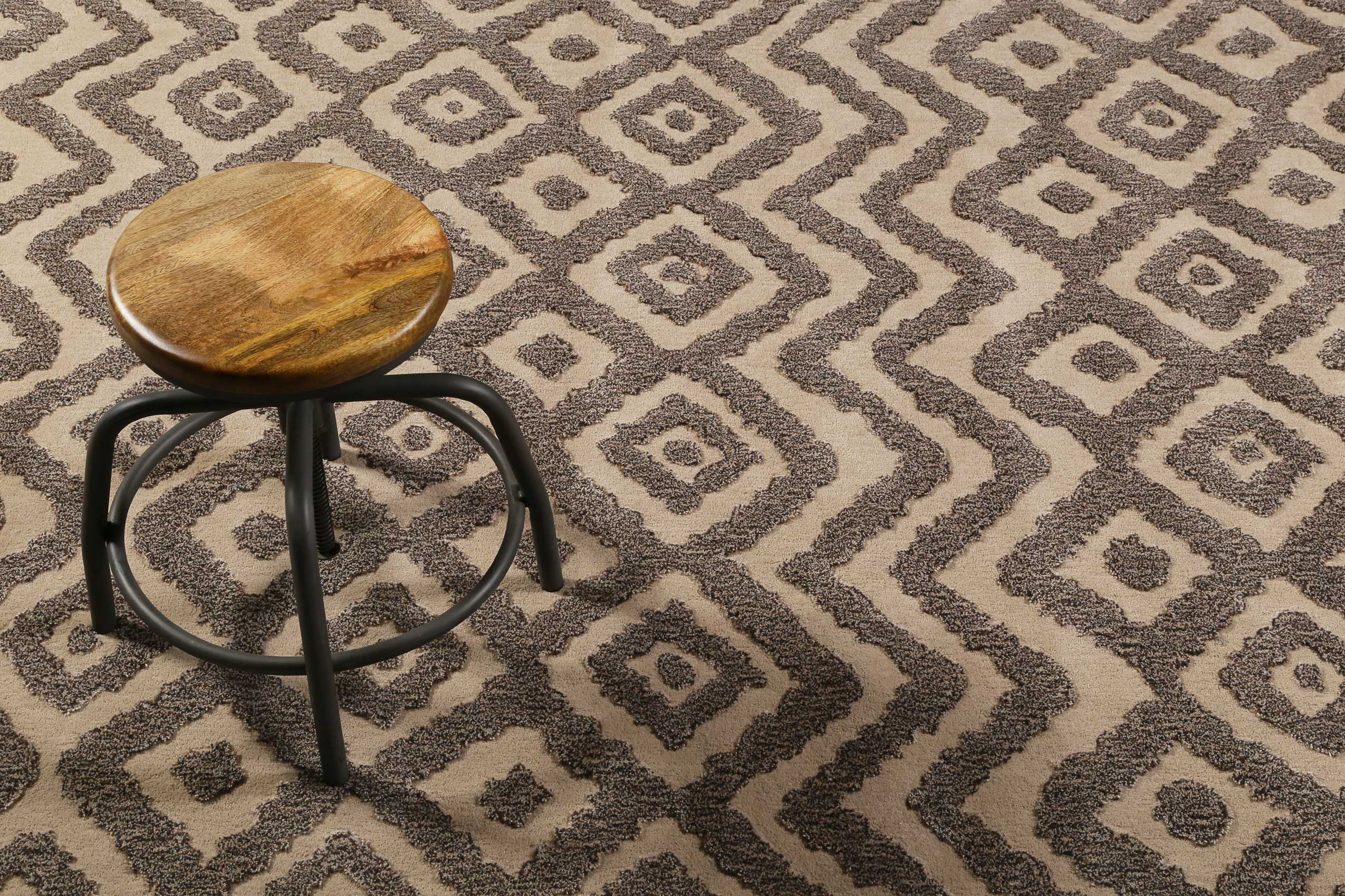 Esprit Teppich Taupe Braun aus Wolle "Africa Ethnic"