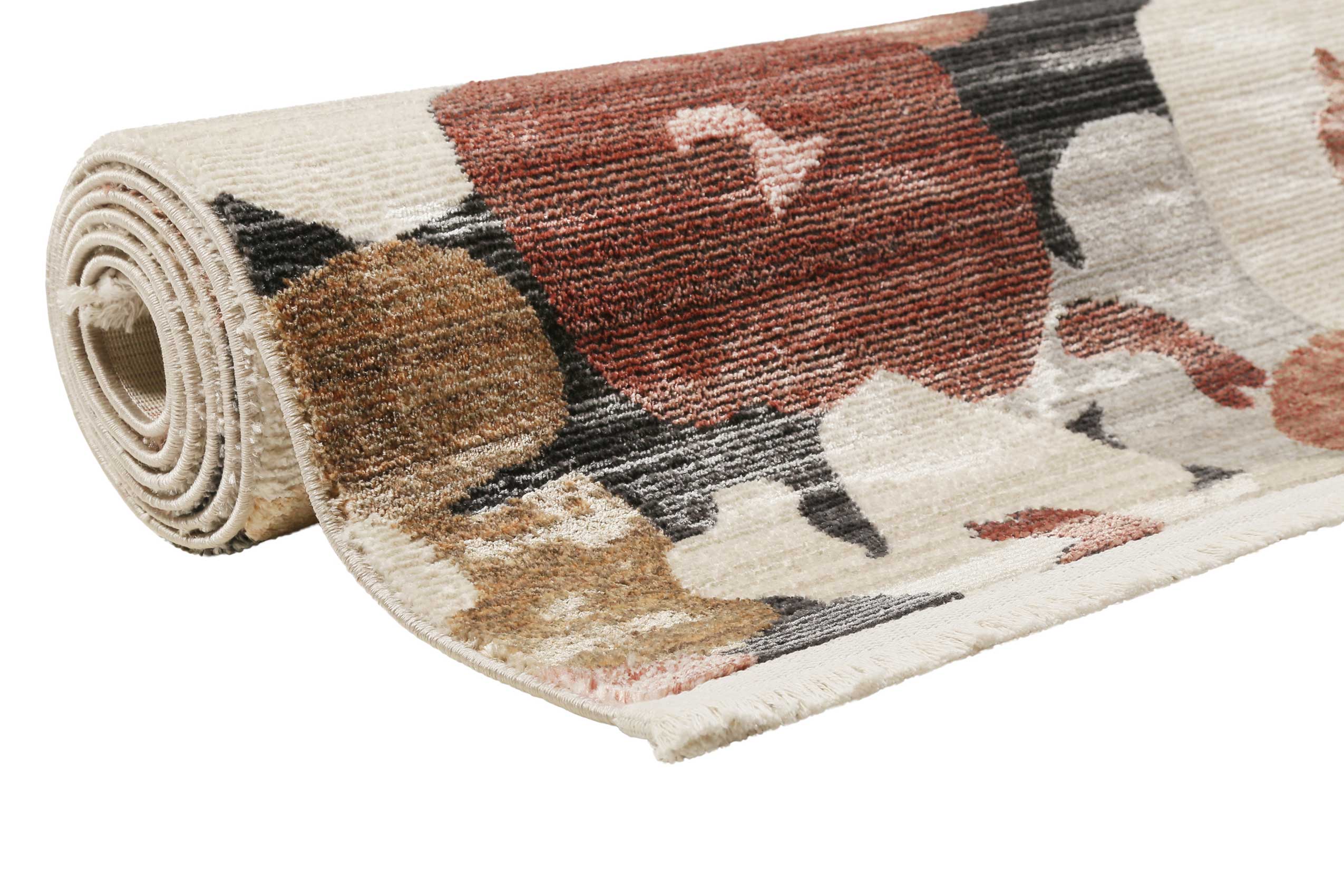 Esprit Teppich Rot Terracotta Sand Beige Grau "Agneta"
