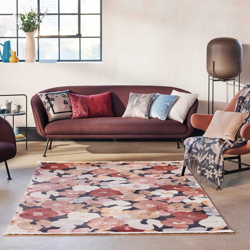 Esprit Teppich Rot Terracotta Sand Beige Grau "Agneta"