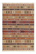 Esprit Kelim Teppich Taupe Braun Rot aus Wolle "Agra"