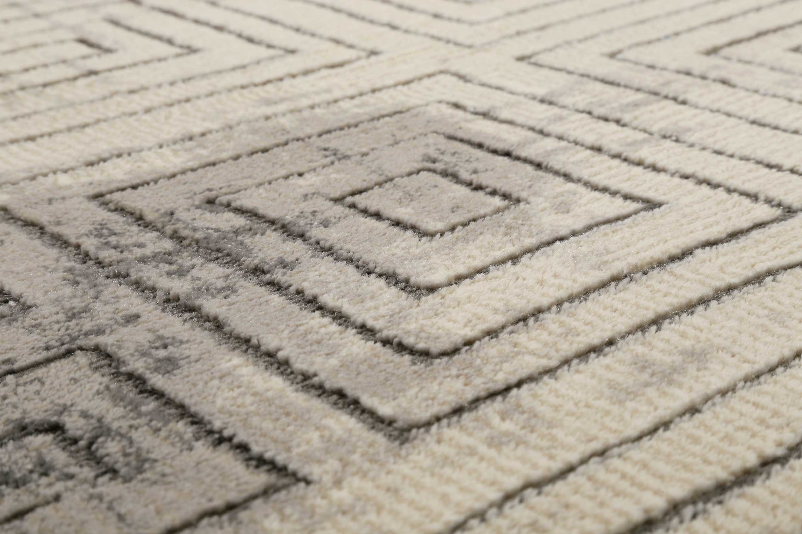 Esprit Teppich Grau Beige Kurzflor "Aiden"