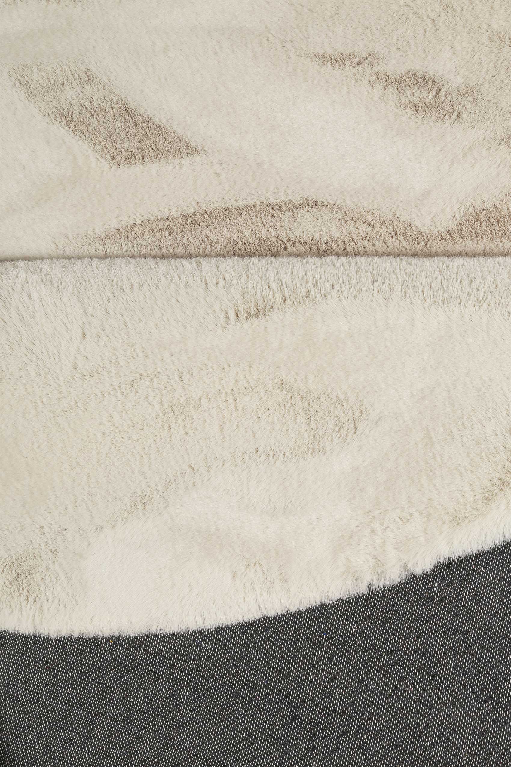 Esprit Kunstfell Teppich Rund Creme Beige und sehr flauschig Hochflor "Alice"