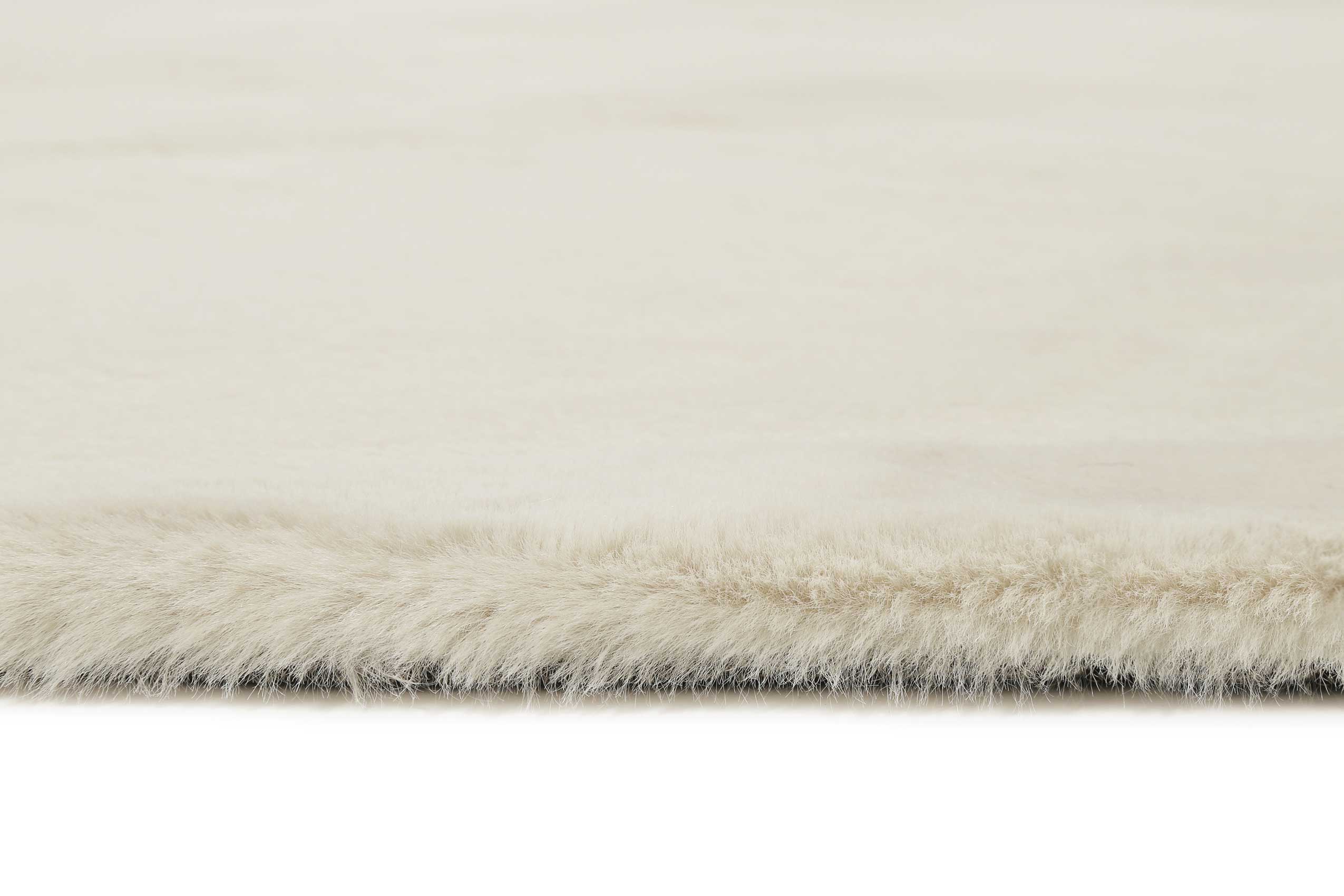 Esprit Kunstfell Teppich Rund Creme Beige und sehr flauschig Hochflor "Alice"