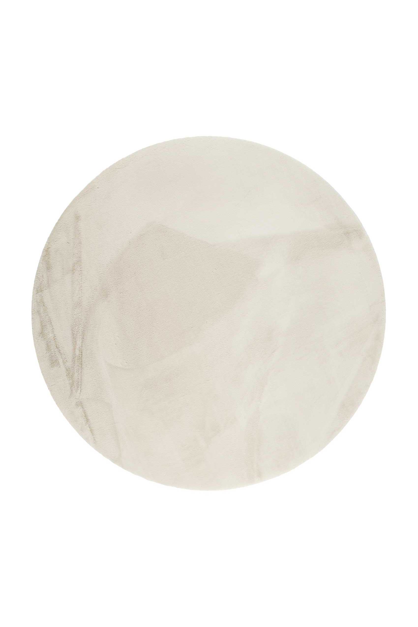 Esprit Kunstfell Teppich Rund Creme Beige und sehr flauschig Hochflor "Alice"