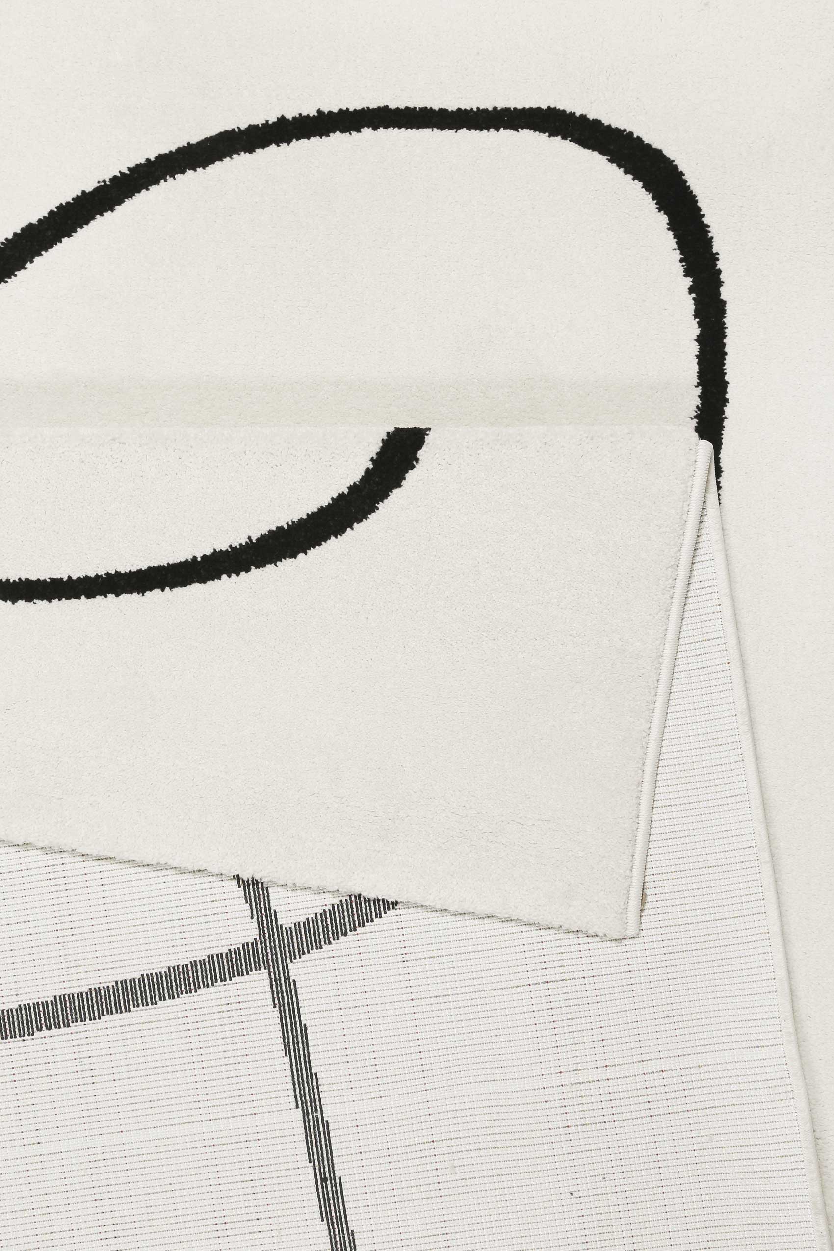 Esprit Teppich Weiß Schwarz Kurzflor "Artist"