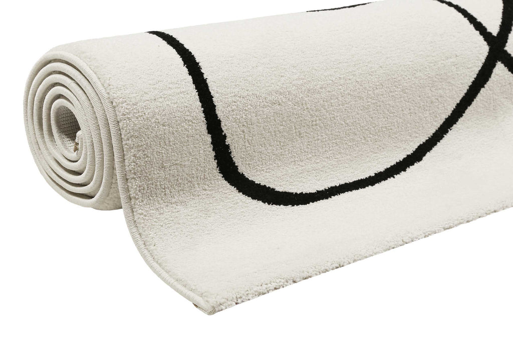 Esprit Teppich Weiß Schwarz Kurzflor "Artist"