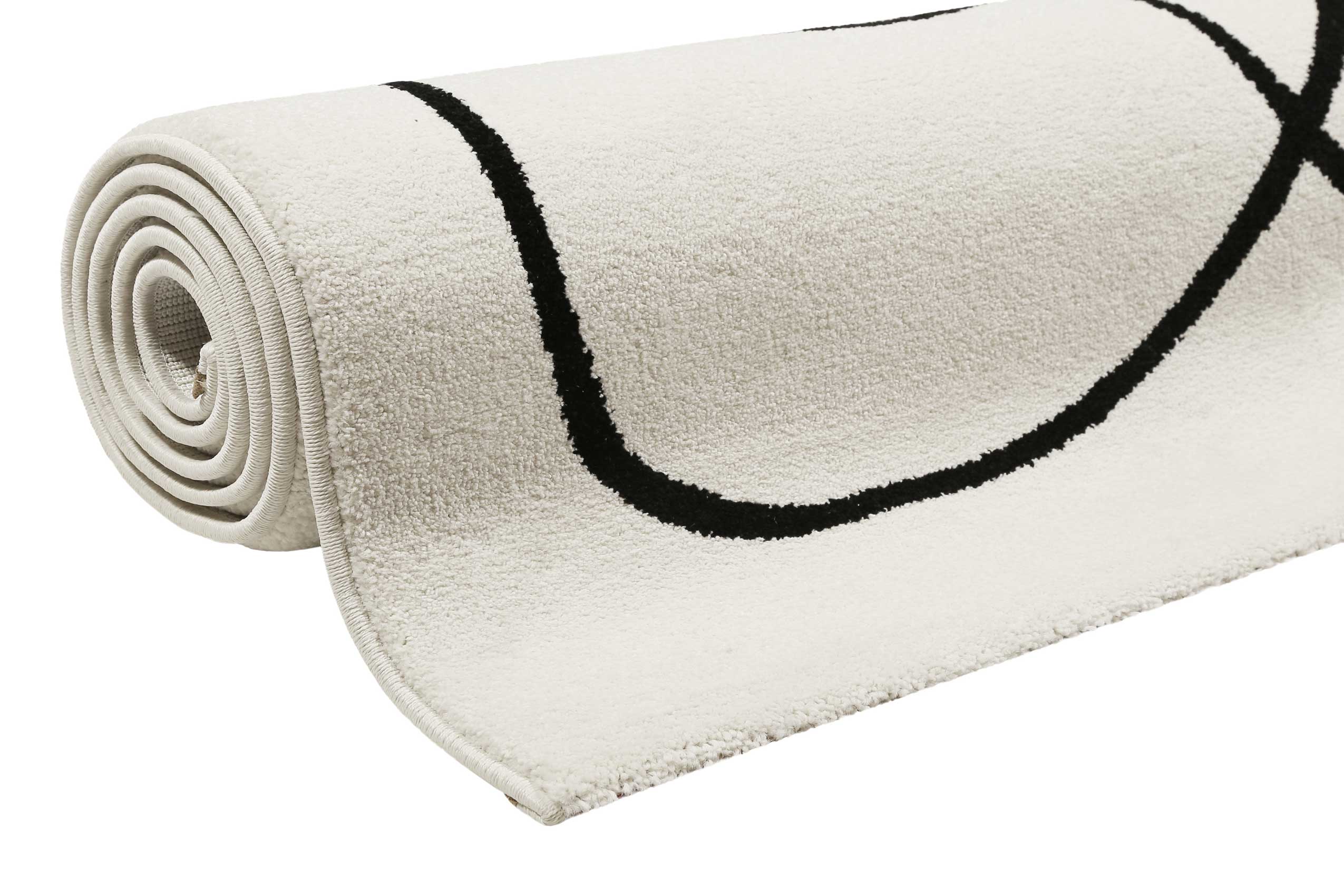Esprit Teppich Weiß Schwarz Kurzflor "Artist"