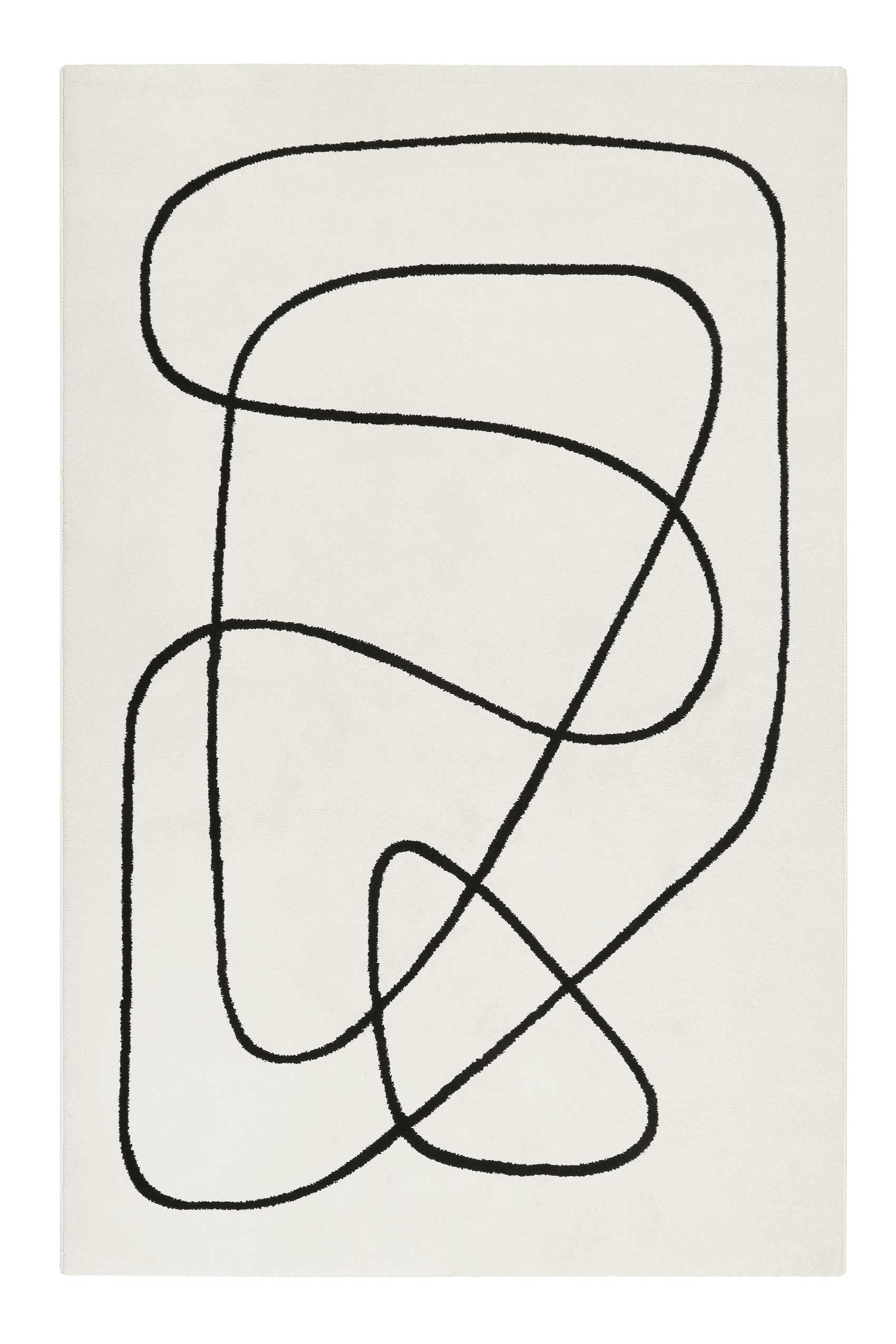 Esprit Teppich Weiß Schwarz Kurzflor "Artist"
