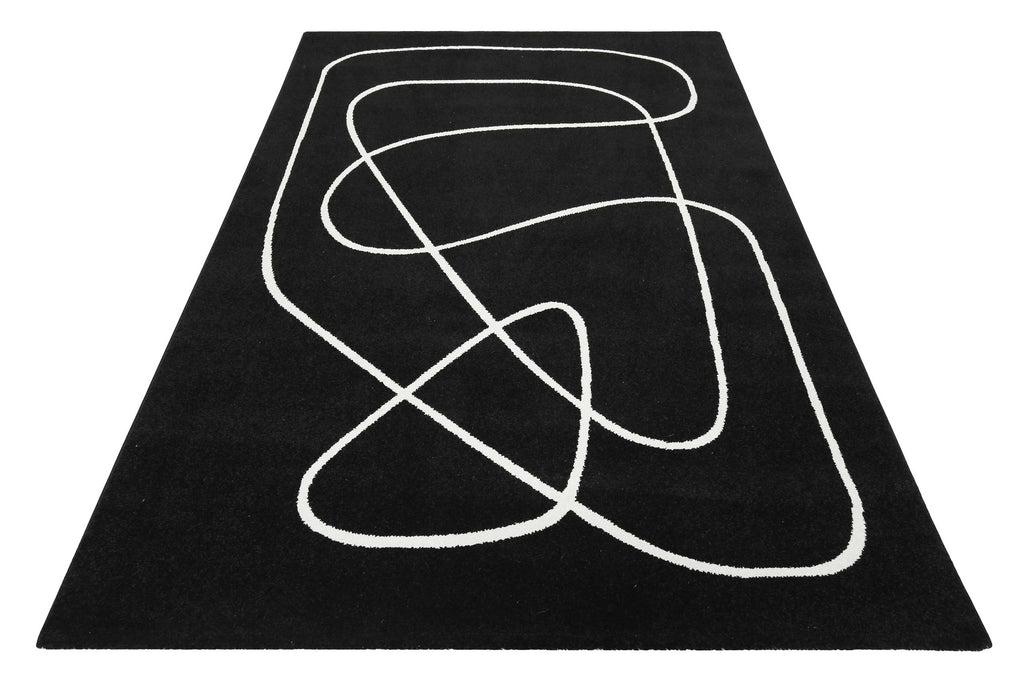 Esprit Teppich Schwarz Weiß Kurzflor "Artist"