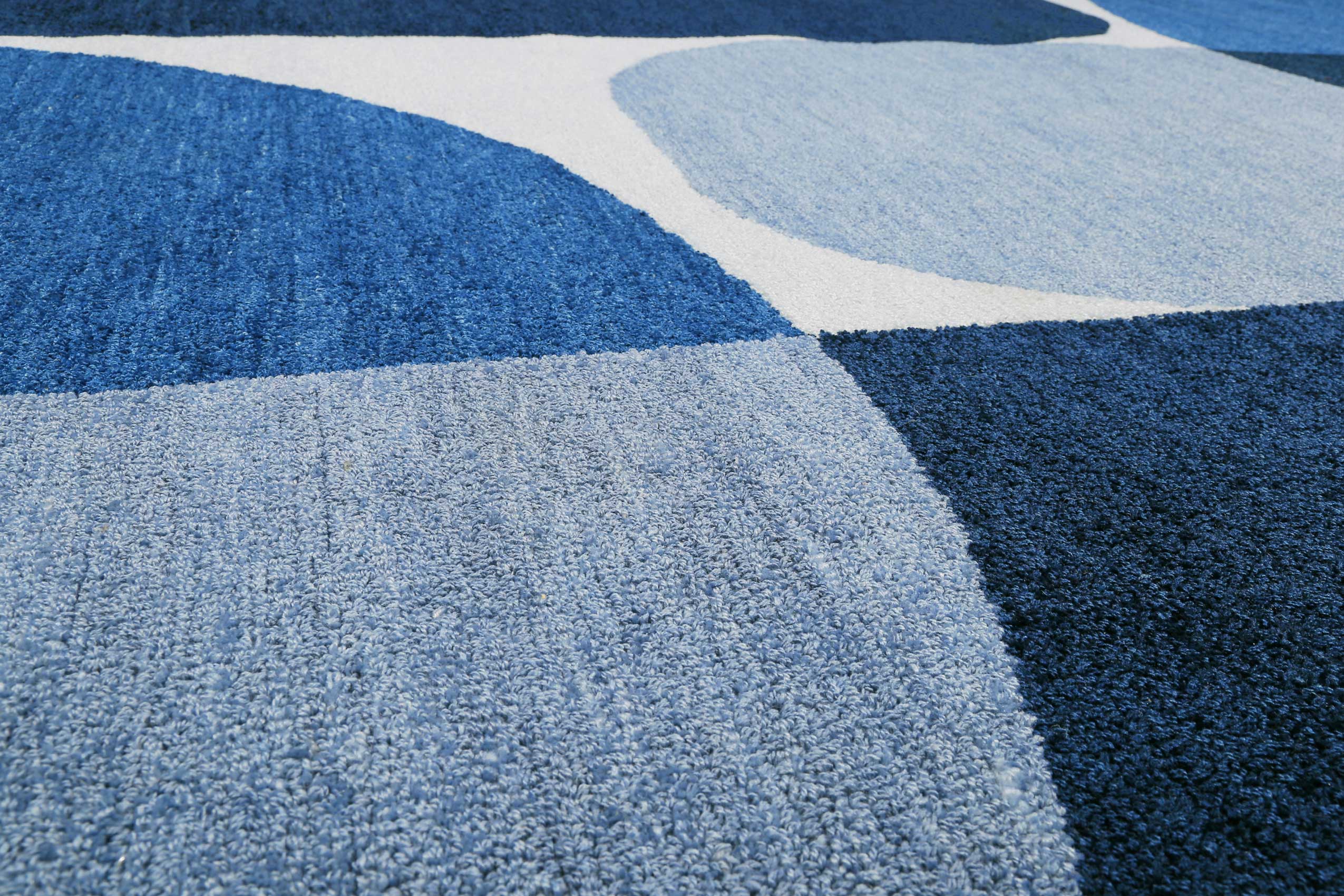 Esprit Kurzflor Teppich Blau "Backup"