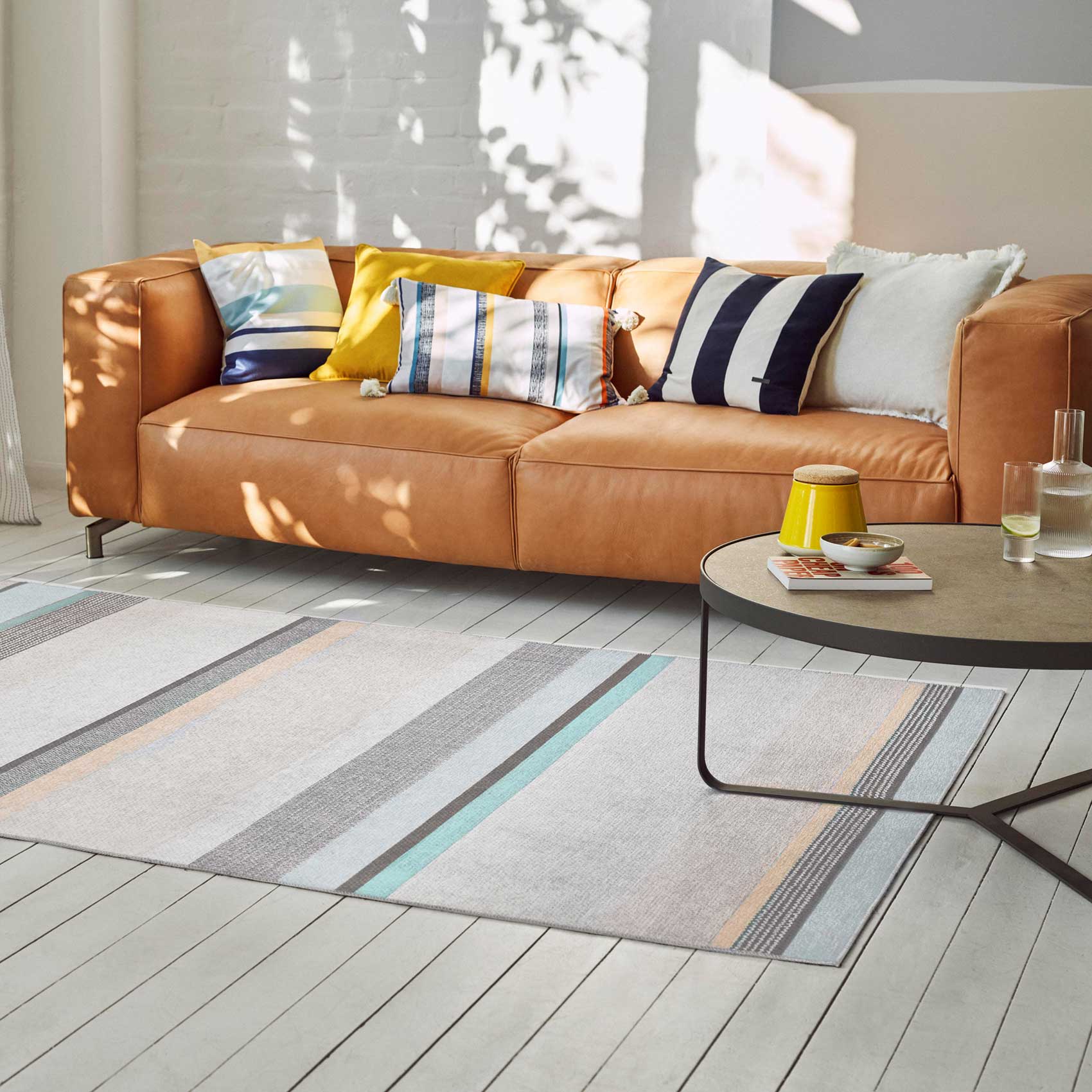 Esprit Teppich Beige Pfirsich Türkis "Ben"