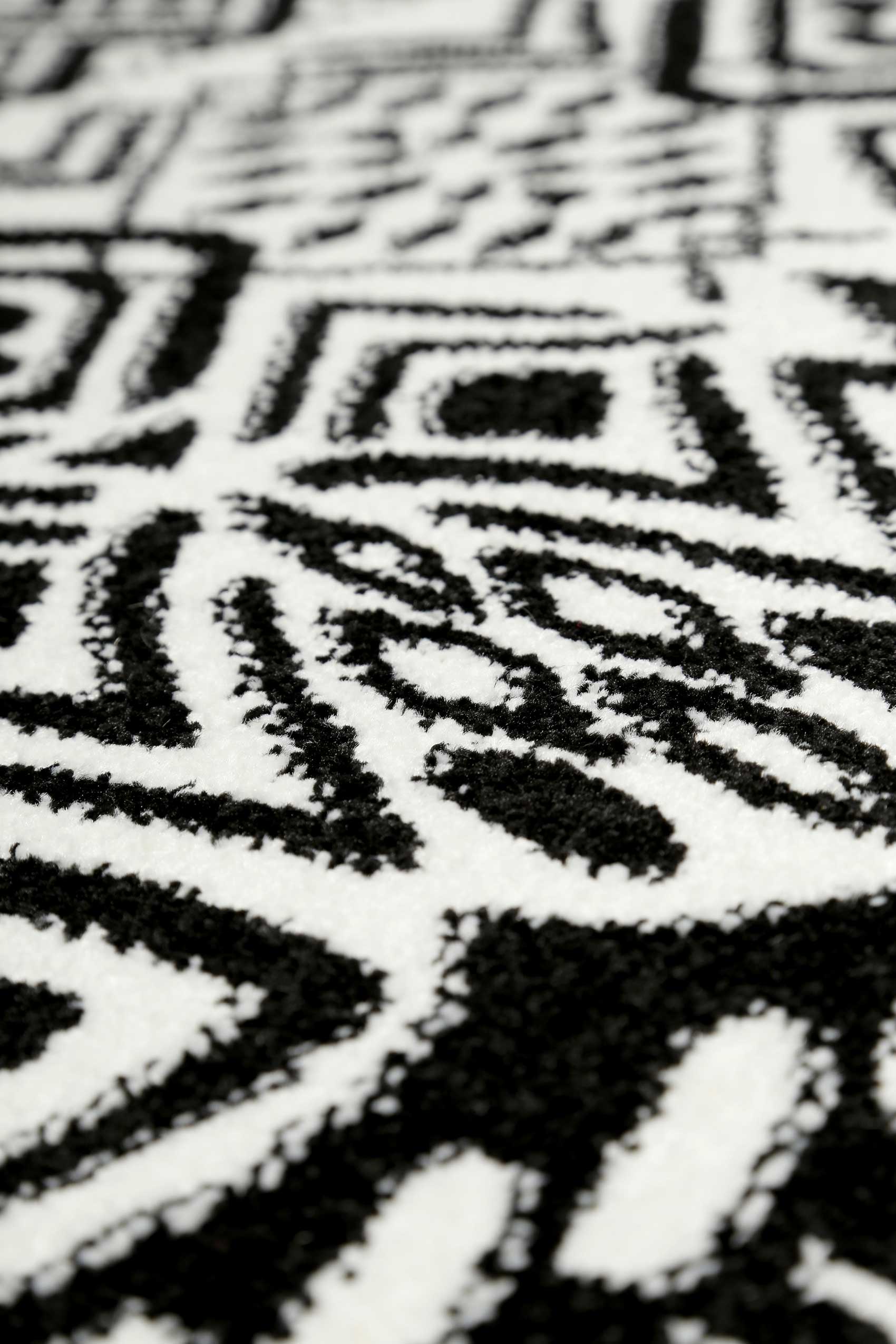 Esprit Teppich Schwarz Weiß Kurzflor "Black & White"