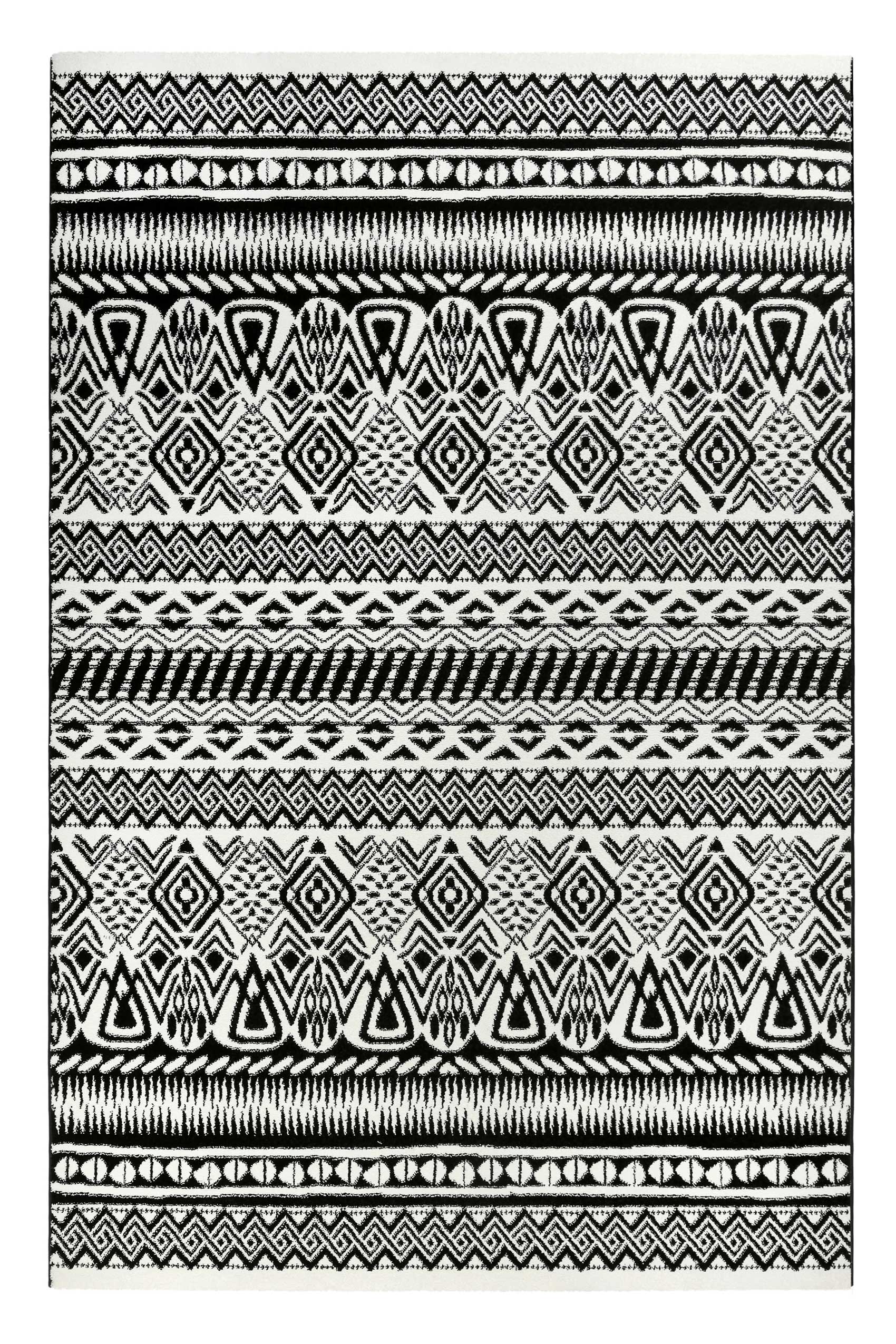 Esprit Teppich Schwarz Weiß Kurzflor "Black & White"