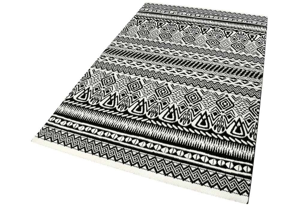 Esprit Teppich Schwarz Weiß Kurzflor "Black & White"