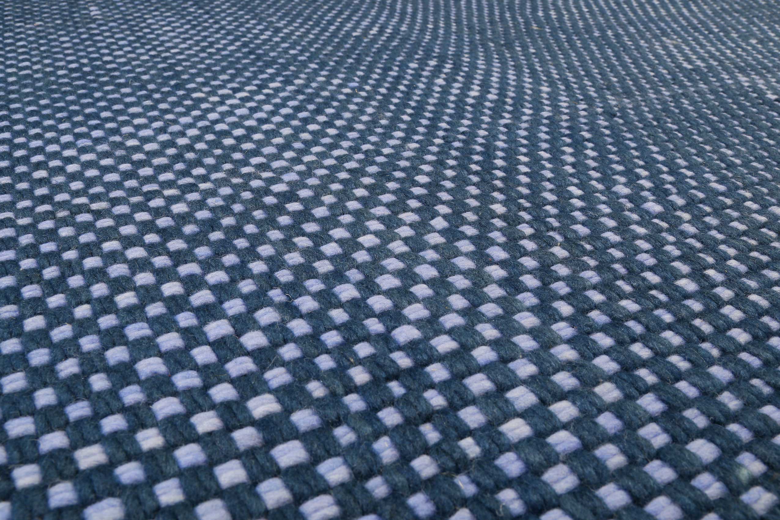 Esprit Handwebteppich Blau aus Wolle "Casa"