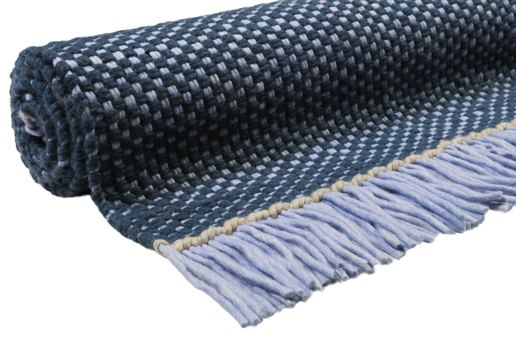 Esprit Handwebteppich Blau aus Wolle "Casa"