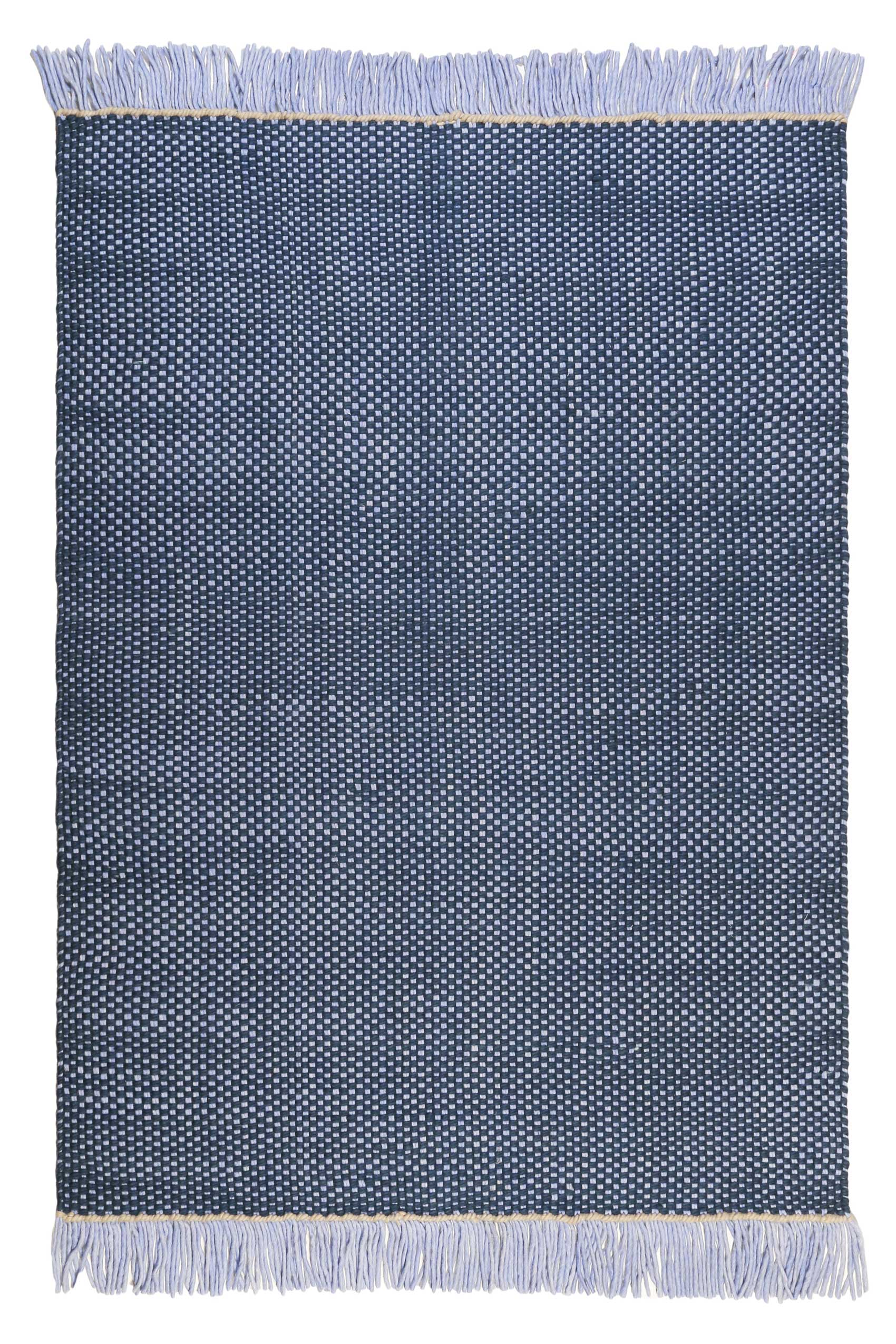 Esprit Handwebteppich Blau aus Wolle "Casa"