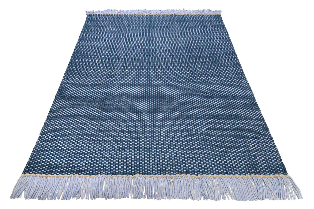 Esprit Handwebteppich Blau aus Wolle "Casa"