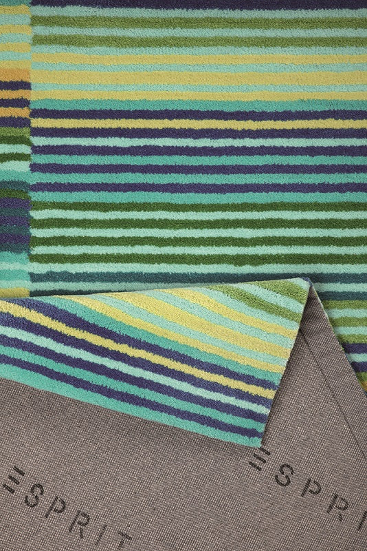 Esprit Teppich Grün Blau Kurzflor "Colorpop"